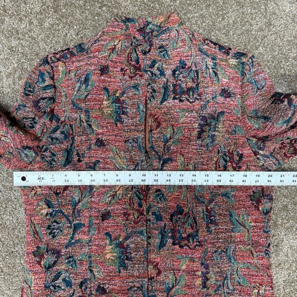 Vintage Coldwater Creek Tapestry Jacket Women Medium Purple Floral Sophisticated - Picture 8 of 11